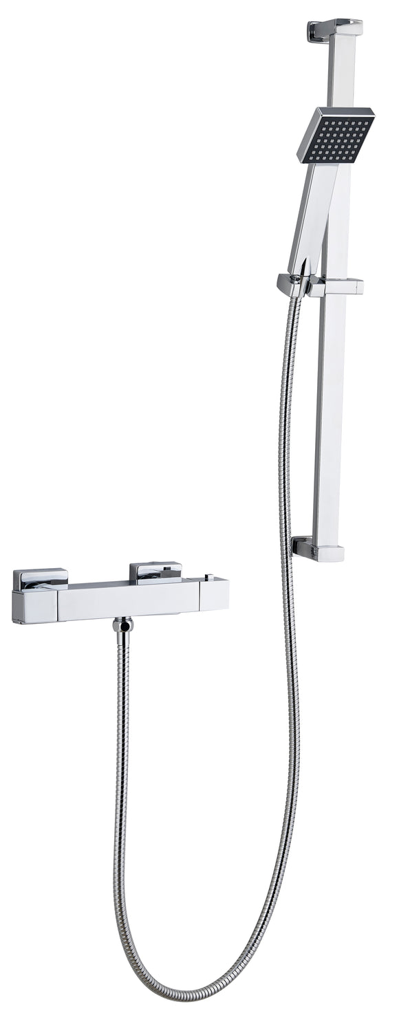 TRADE STAR BUY SQUARE THERMOSTATIC BAR VALVE SET EXPOSED SHOWER