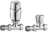 Chrome thermostatic radiator valve TIS0079, TIS0080