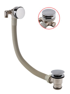 ROUND OVERFLOW FILLER AND CLICK CLACK WASTE FOR CONCEALED VALVE