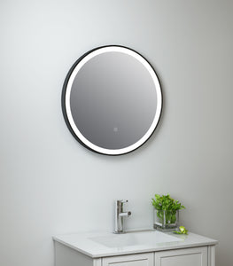 Tailored Rosie 600mm black round led mirror with colour change TIS3047