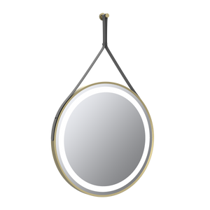 Tailored Delilah round led mirror in brushed brass finish TIS3060