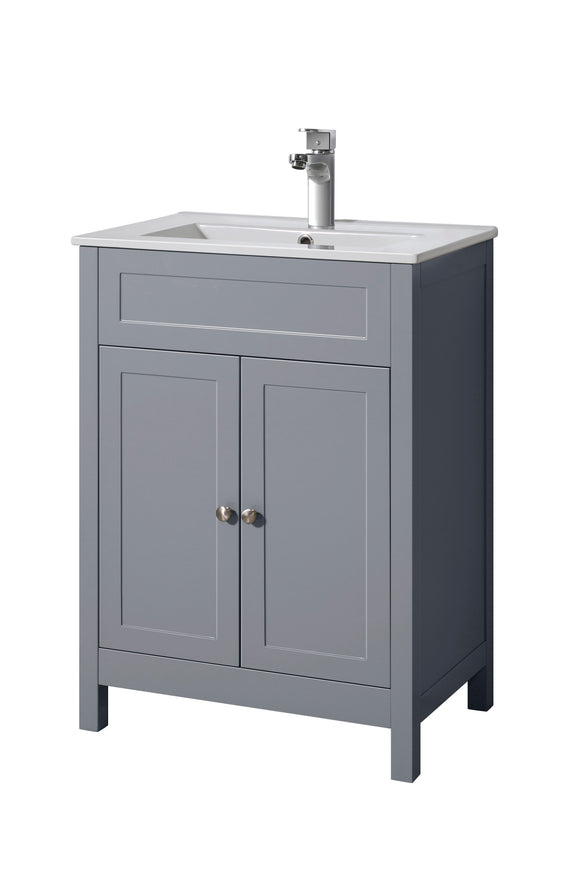 Turin 600MM 2 door vanity unit and basin available in 3 colours TIS4010, TIS4053, TIS4071