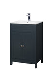 Turin 600MM 2 door vanity unit and basin available in 3 colours TIS4010, TIS4053, TIS4071