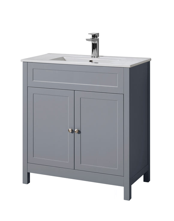 Turin 800mm 2 door vanity unit available in 2 colours TIS4111, TIS4112