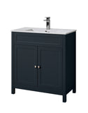 Turin 800mm 2 door vanity unit available in 2 colours TIS4111, TIS4112