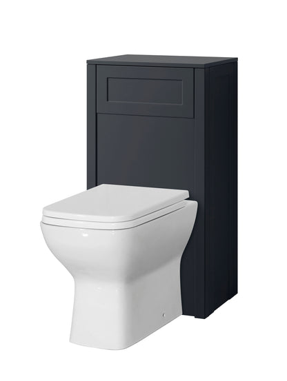 Turin 500mm WC unit available in 3 colours Grey, Sapphire and shadow grey