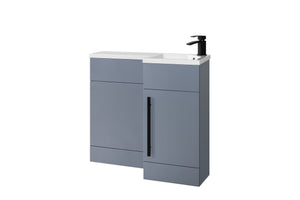 Verona L-shape vanity set with ceramic basin 3 colours available