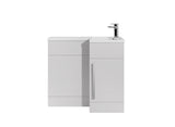 Verona L-Shape 900 vanity set with ceramic basin 3 colours available Right hand