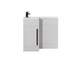 Verona 900 wide L-Shape furniture set including ceramic basin 3 colours