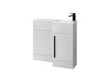 Verona L-shape vanity set with ceramic basin 3 colours available