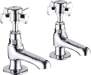 TENBY TRADITIONAL 1/2" CROSS HEAD BASIN TAPS