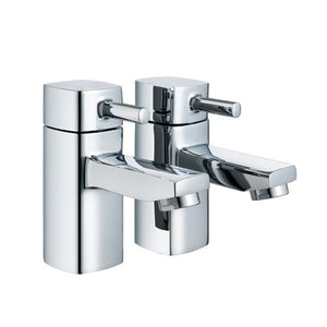 NEWPORT SQUARE PAIR BASIN TAPS 1/2"