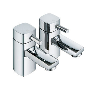 NEWPORT SQUARE PAIR OF BATH TAPS 3/4"