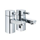 NEWPORT SQUARE PAIR OF BATH TAPS 3/4"