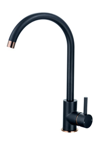 MERTHYR BLACK AND ROSE GOLD KITCHEN MIXER TAP