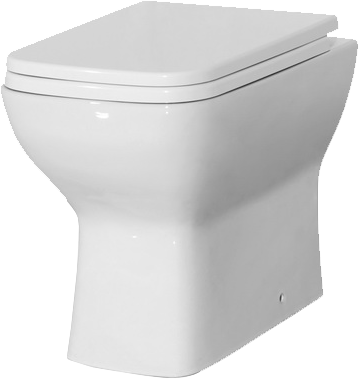 Tailored Seina BTW Square Toilet with Soft Close Seat & Fittings TIS6004