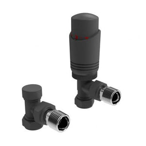 K.Rad designer thermostatic Angled valves in anthracite AN-TRV301A