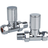 ROUND CHROME RADIATOR VALVES 2 STYLES