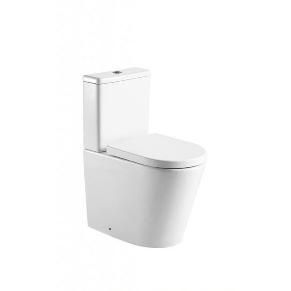 Tailored Ferrara Rimless Comfort Height D Shape Toilet with Seat TIS6014